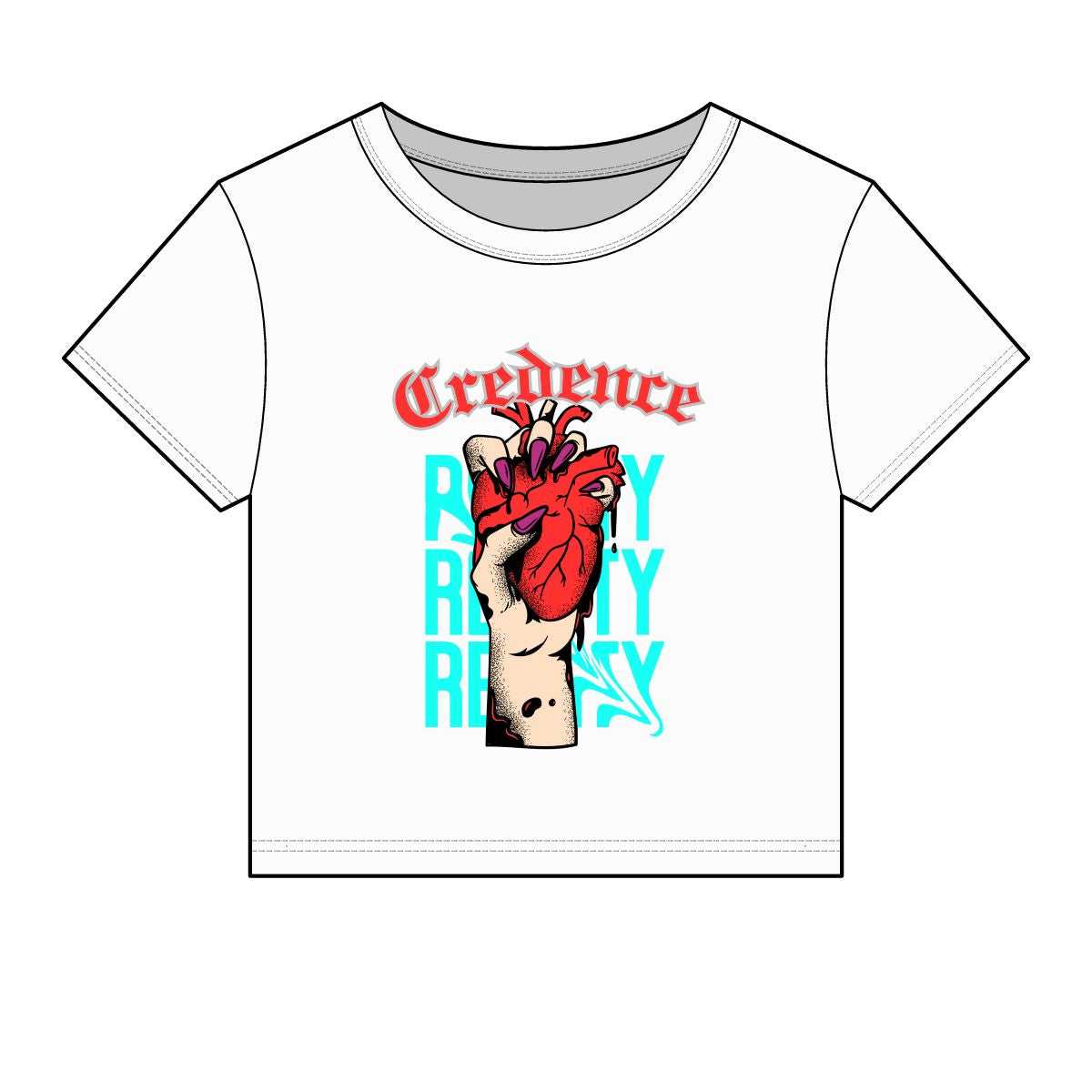 Heartless Woman Micro Rib Baby Tee