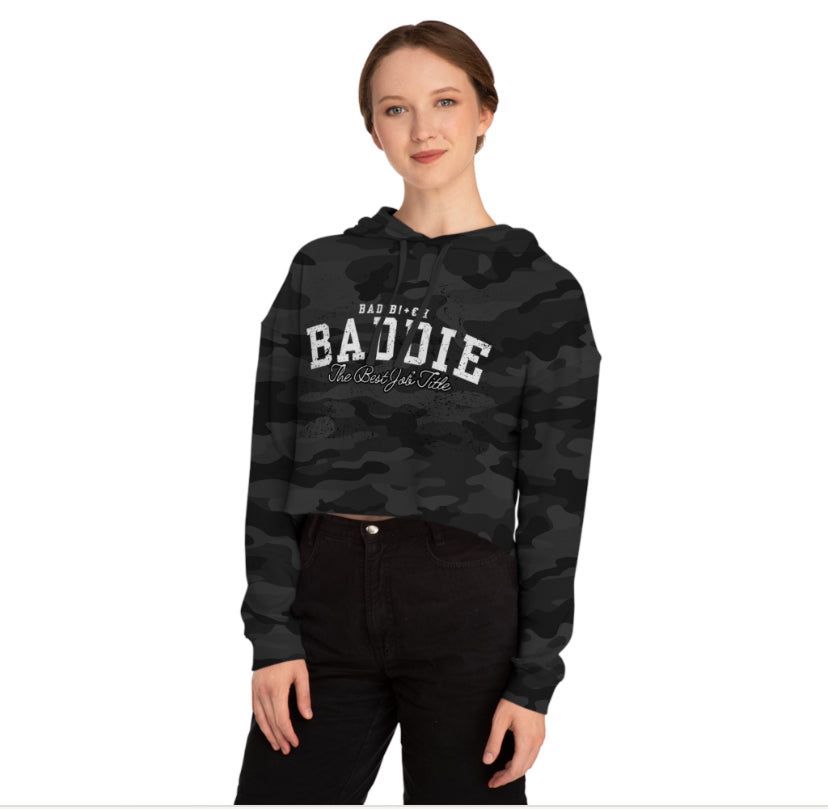 Baddie crop top hoodie