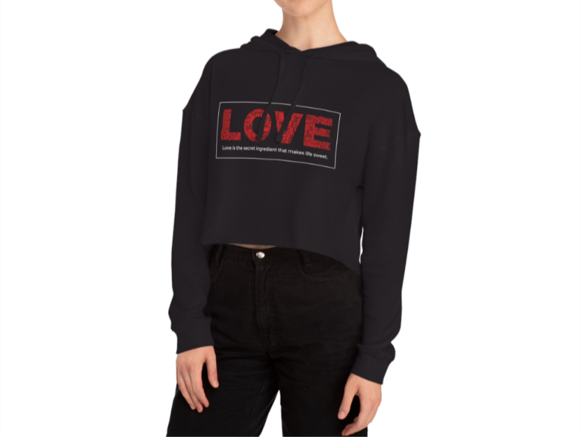 Love Really Crop Hoodie