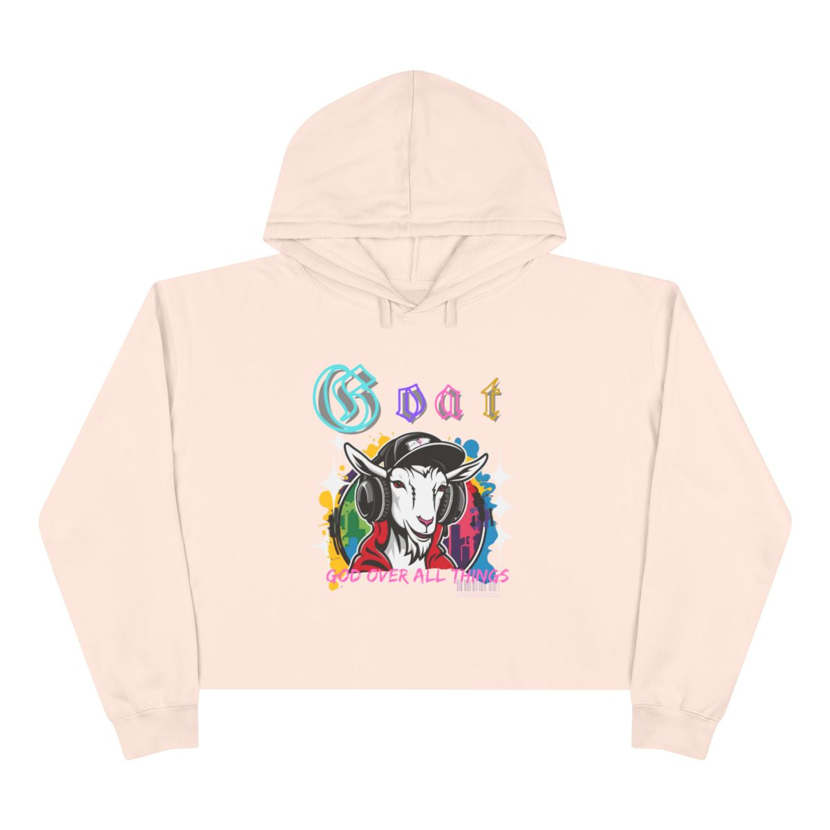 Goat(God over all things I AM ART!!! Crop Hoodie