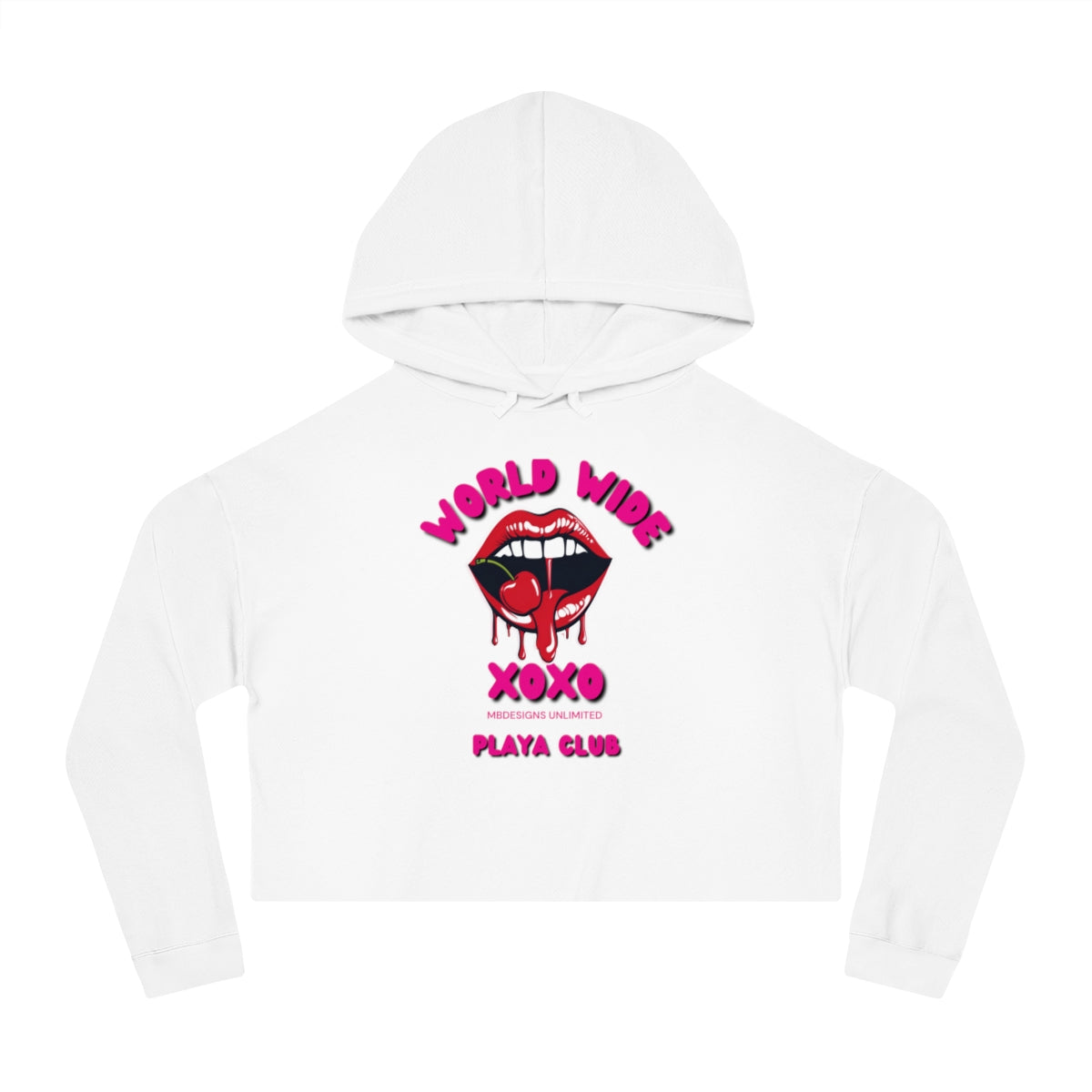 World Wide Playas Club crop hoodie