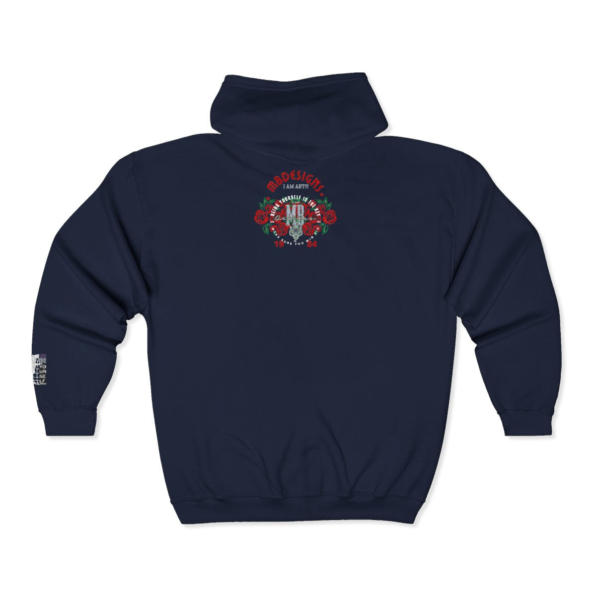 Mbdesigns Embroidery zip up hoodie
