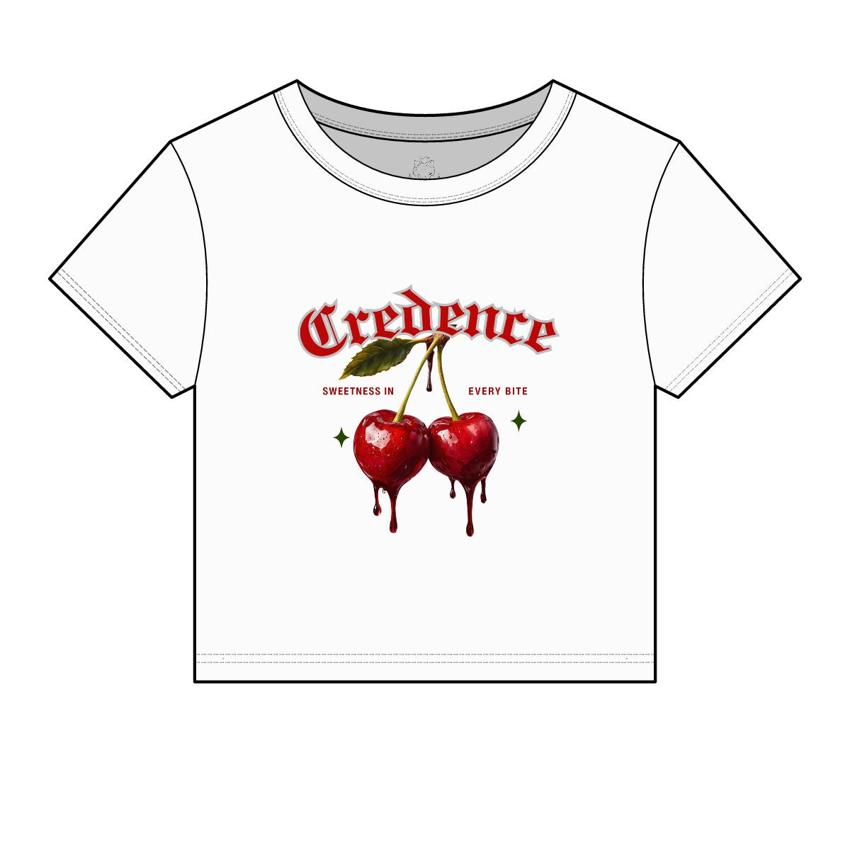 Cherries Women Micro Rib Baby Tee