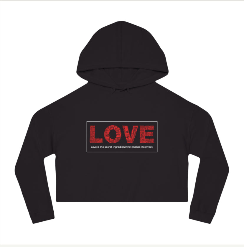 Love Really Crop Hoodie