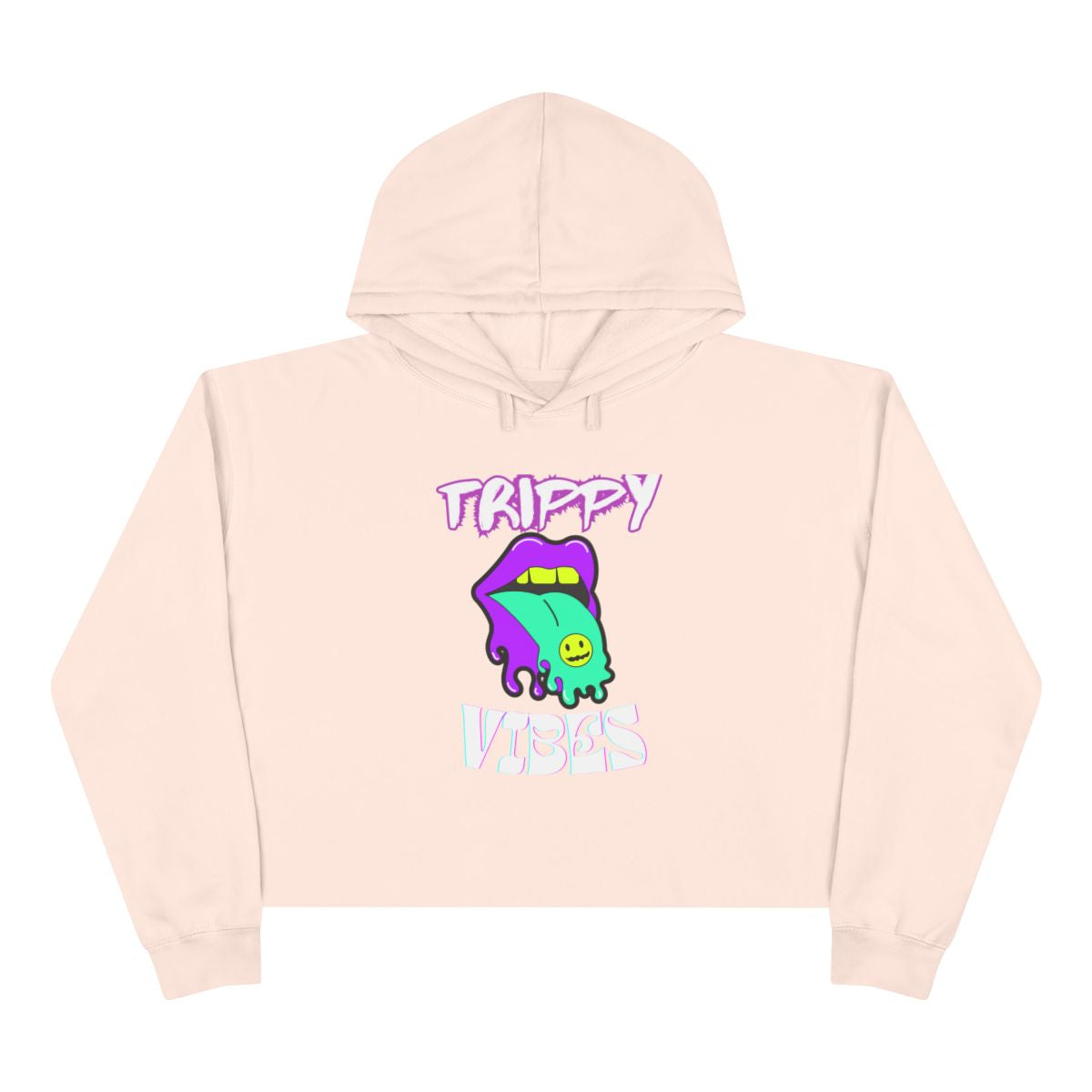 Trippy vibes crop top Hoodie