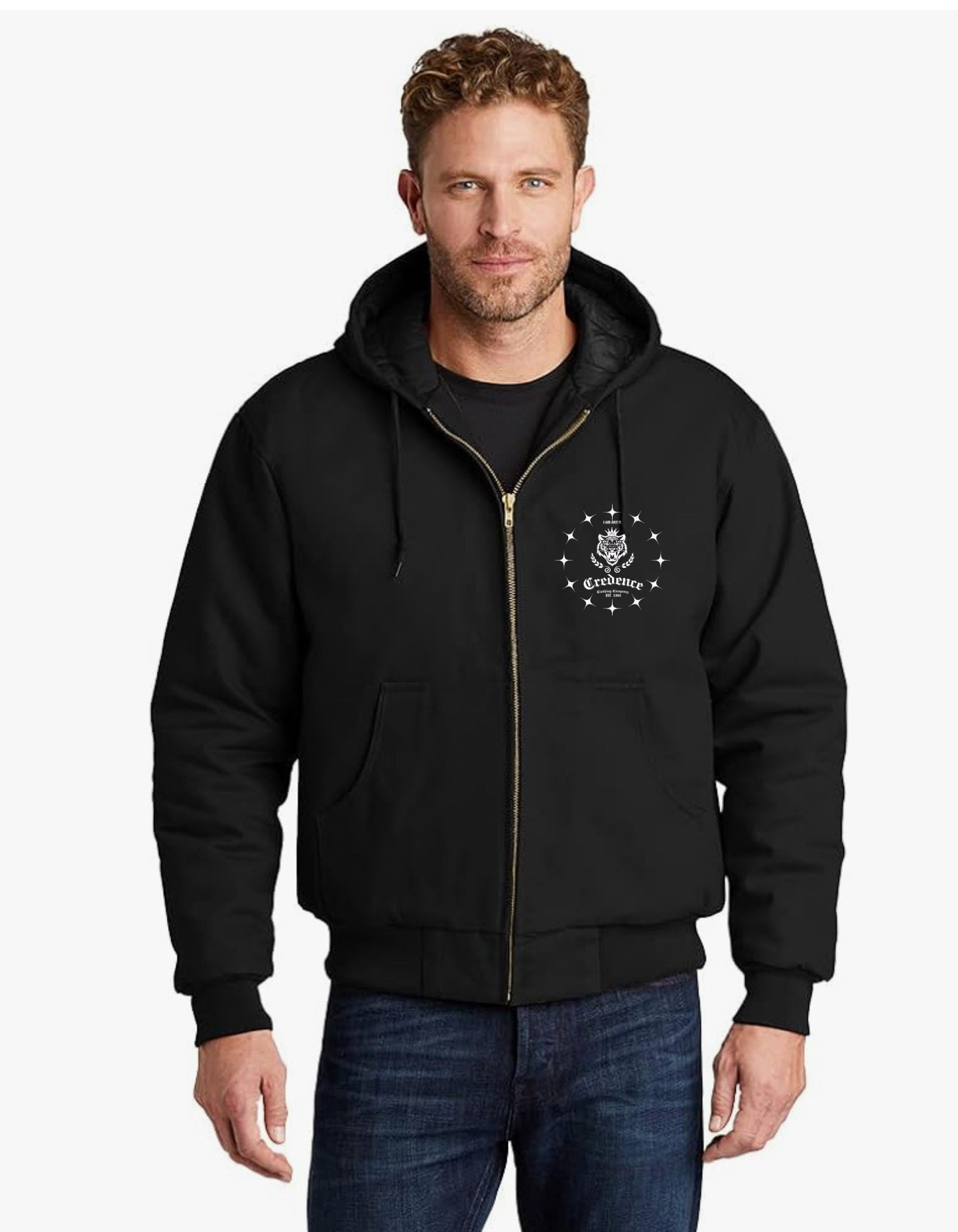 Credence hooded jacket embroidered