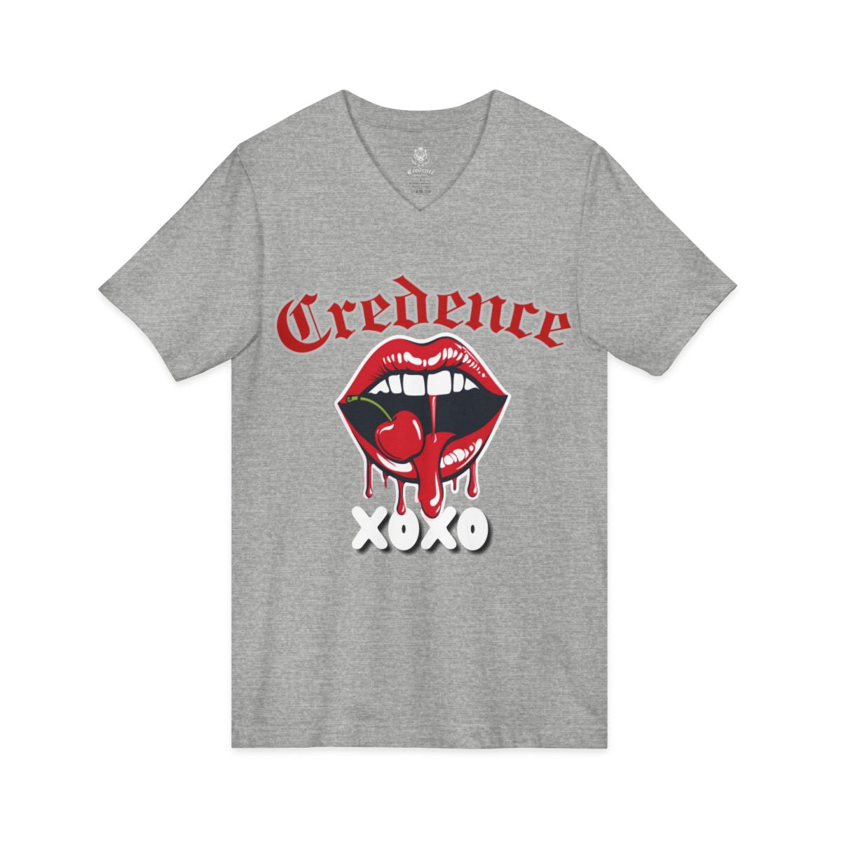 Xoxo women’s jersey v-neck T-shirt (short sleeve