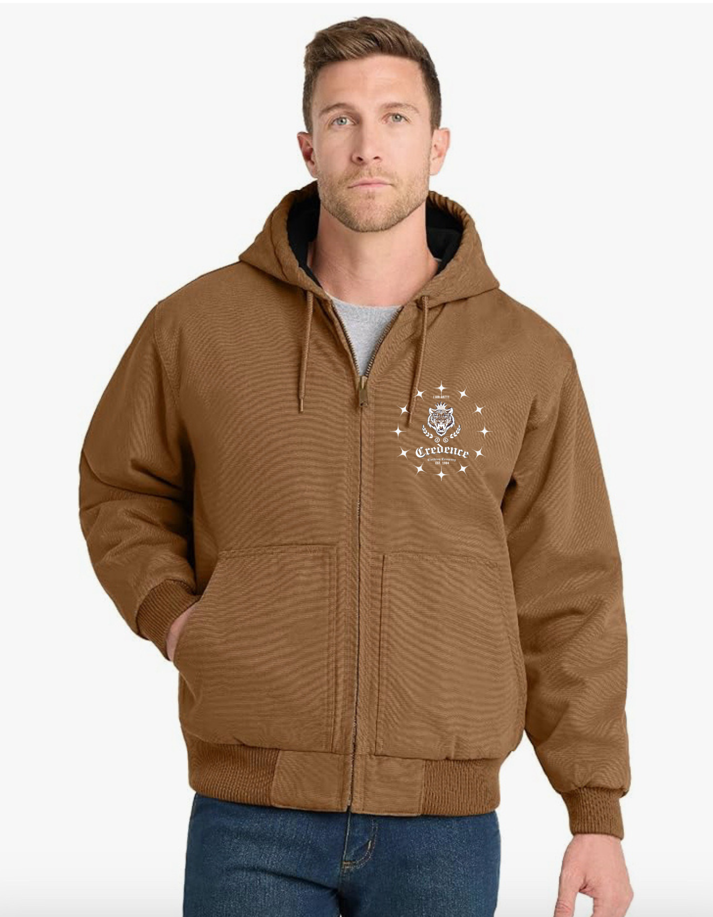 Credence hooded jacket embroidered