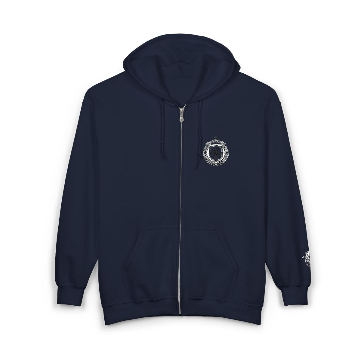 Mbdesigns Embroidery zip up hoodie