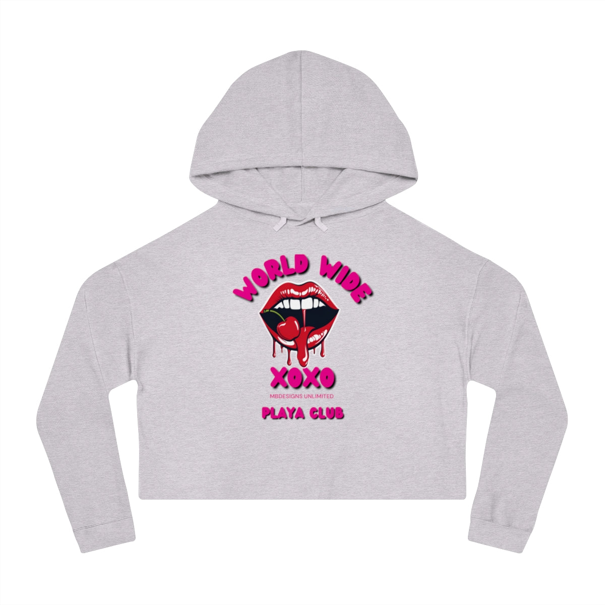 World Wide Playas Club crop hoodie