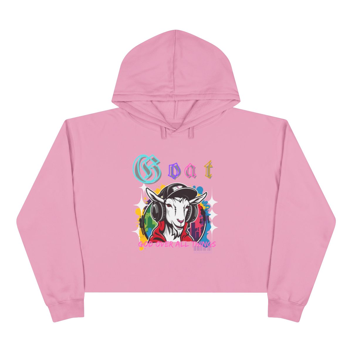 Goat(God over all things I AM ART!!! Crop Hoodie