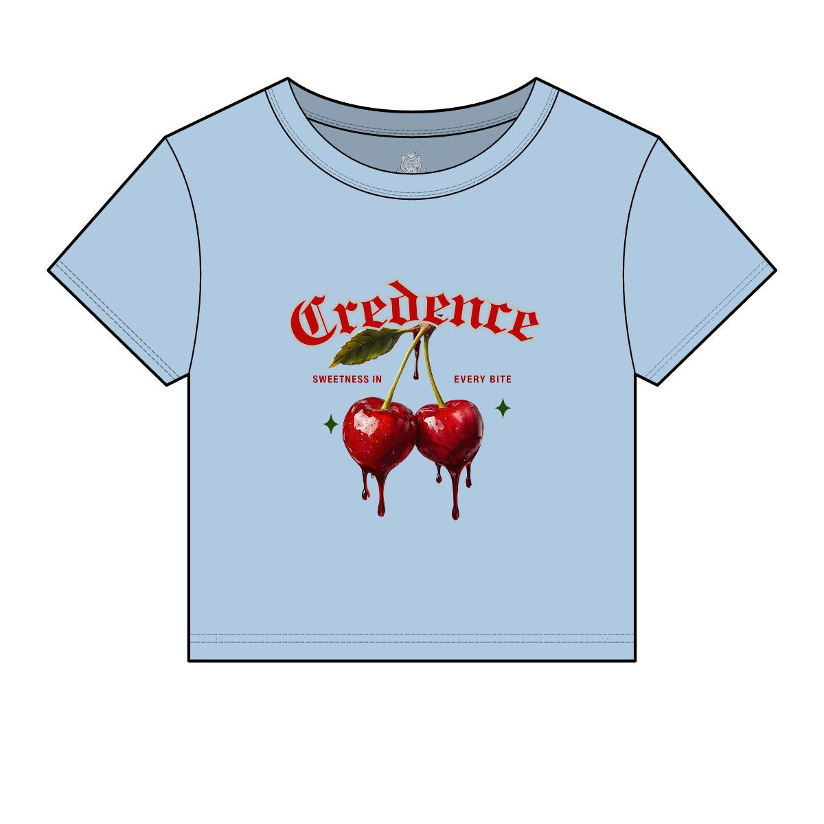 Cherries Women Micro Rib Baby Tee