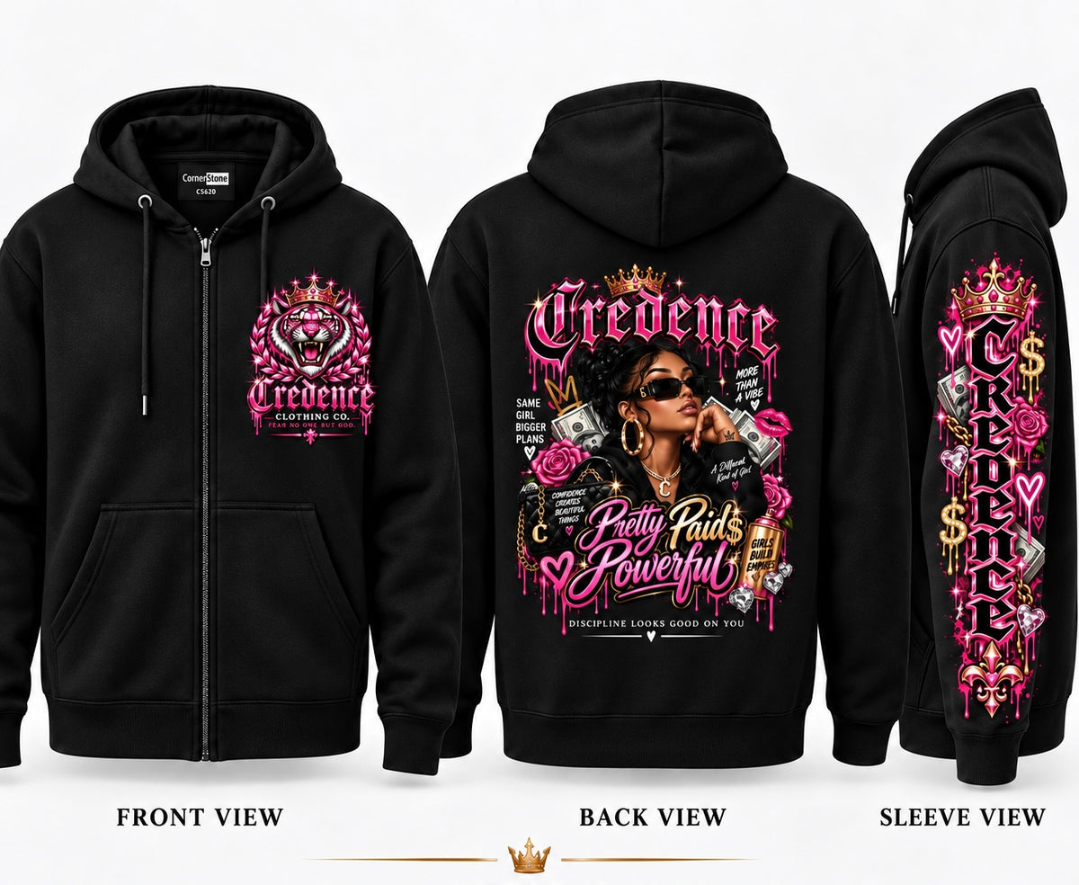 Credence zip up hoodie pink