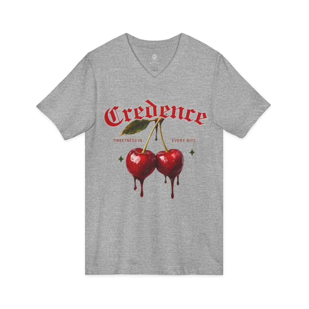 Wet cherries women’s jersey v-neck T-shirt (short sleeve