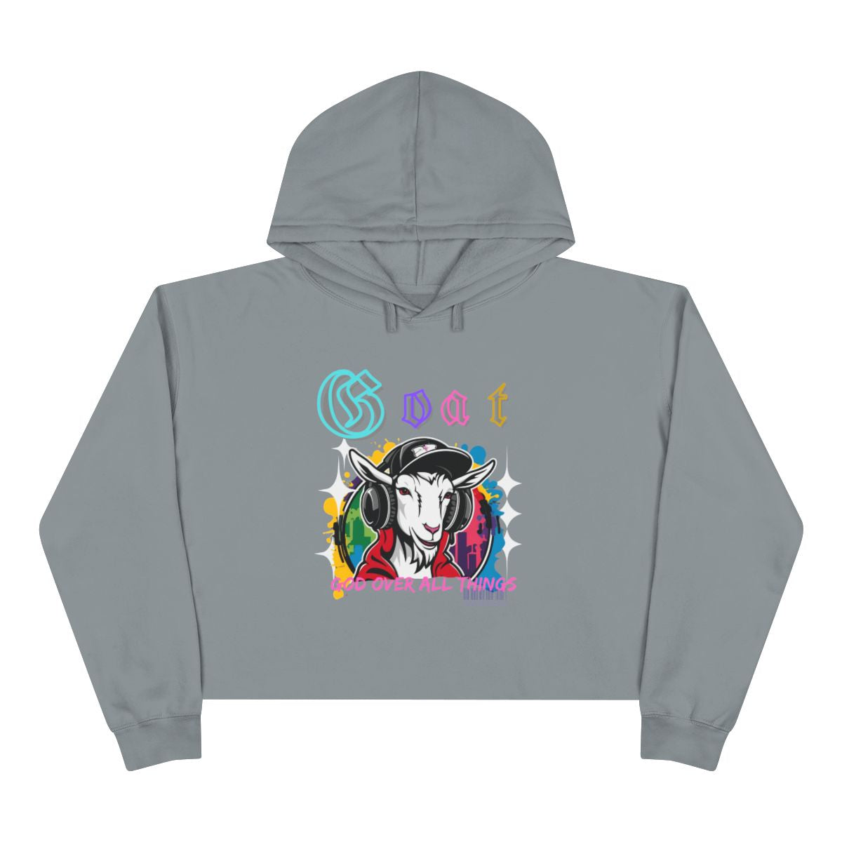 Goat(God over all things I AM ART!!! Crop Hoodie