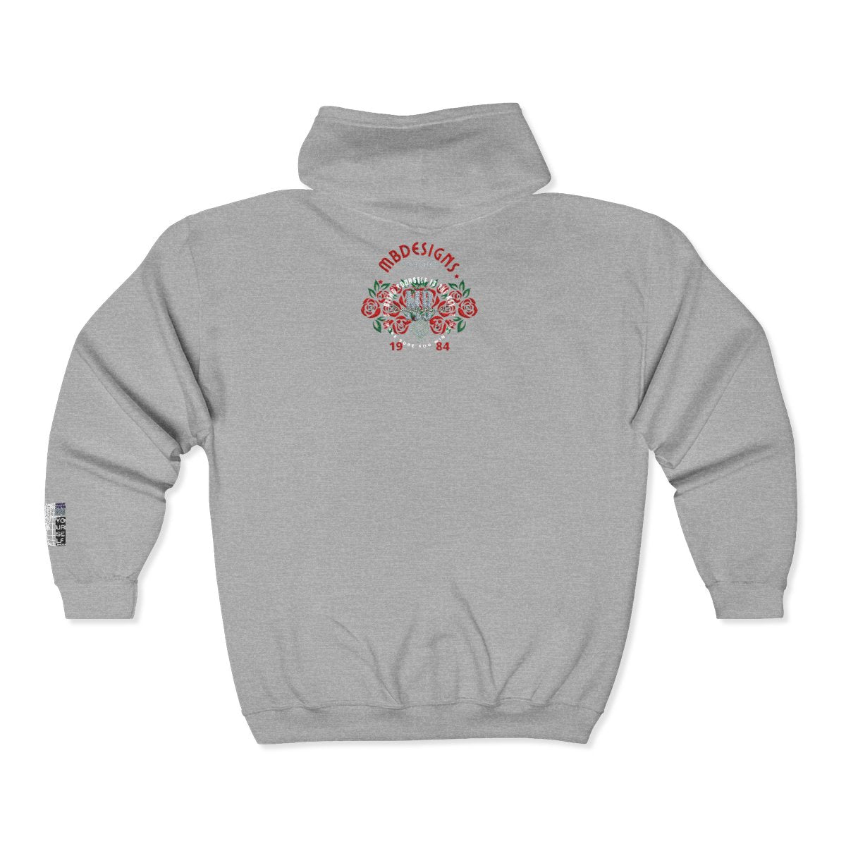 Mbdesigns Embroidery zip up hoodie
