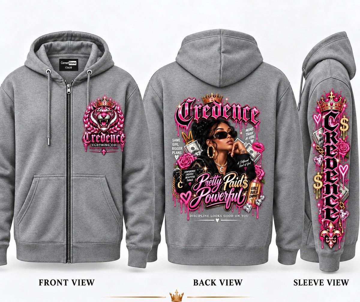 Credence zip up hoodie pink