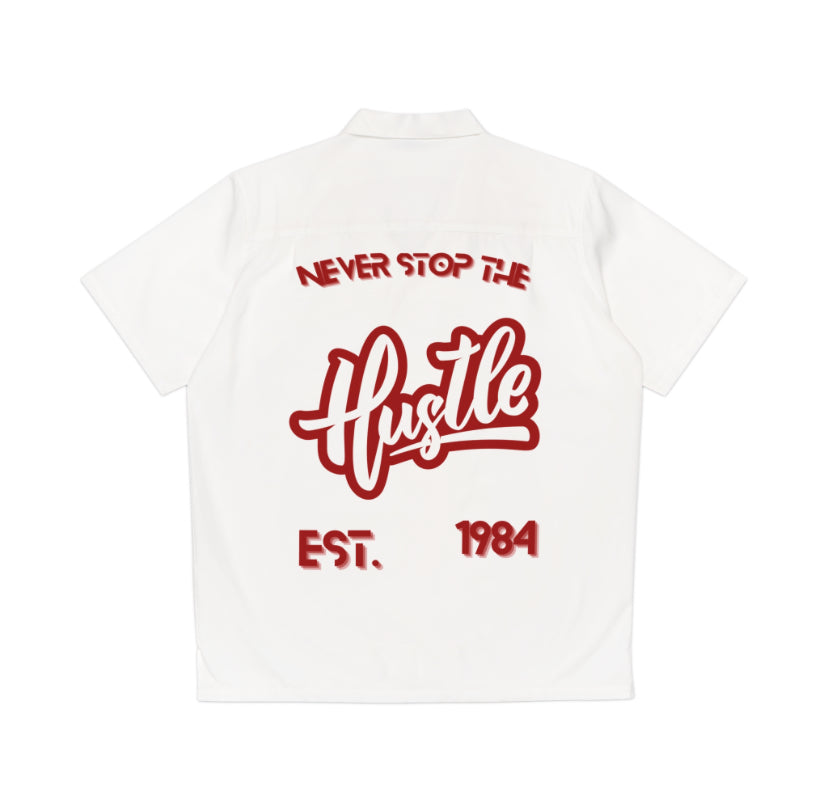 Never Stop The Hustle Botton Up Shirt
