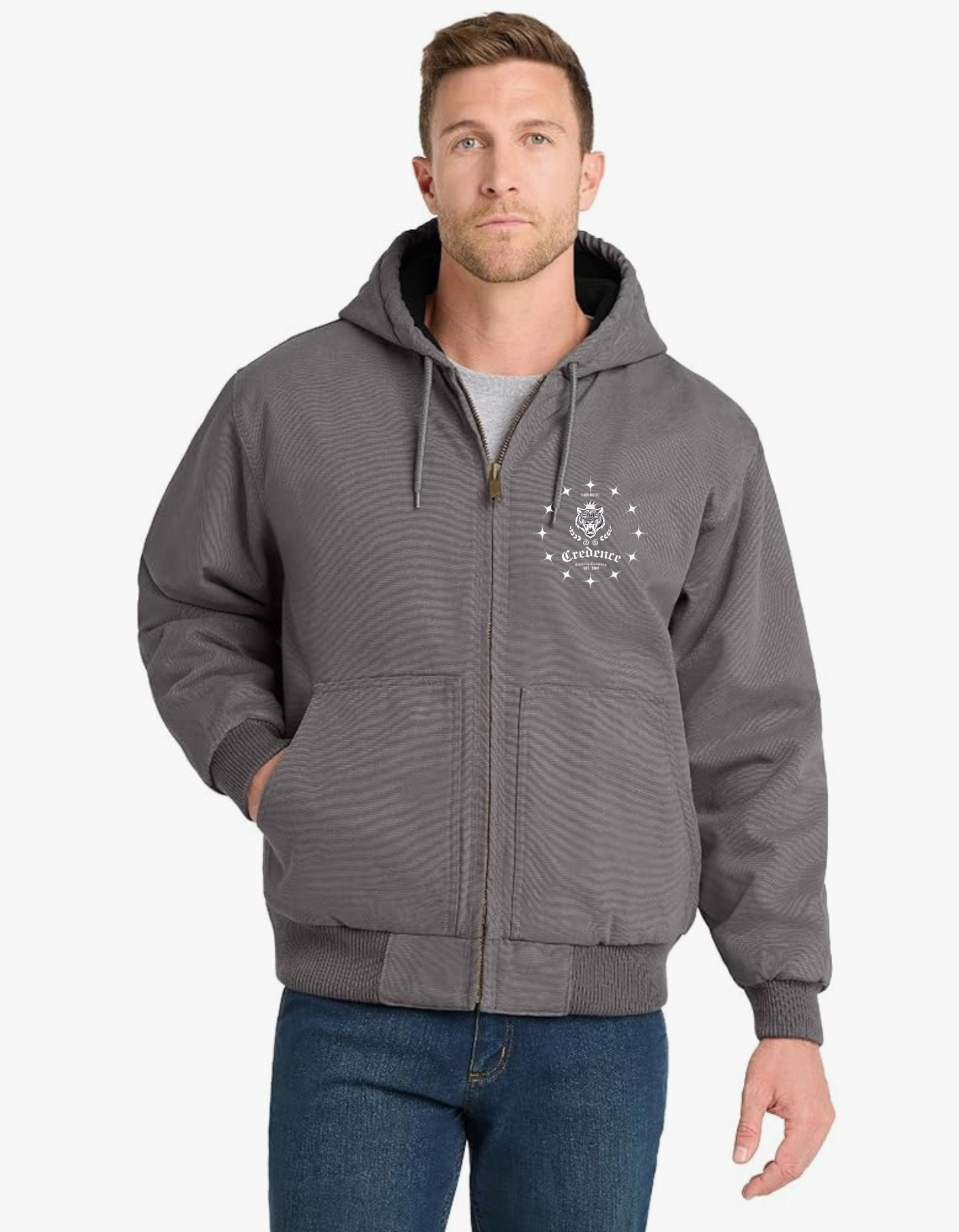 Credence hooded jacket embroidered