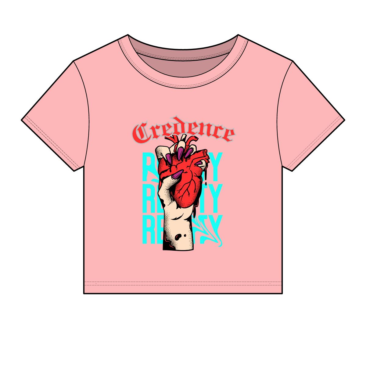 Heartless Woman Micro Rib Baby Tee