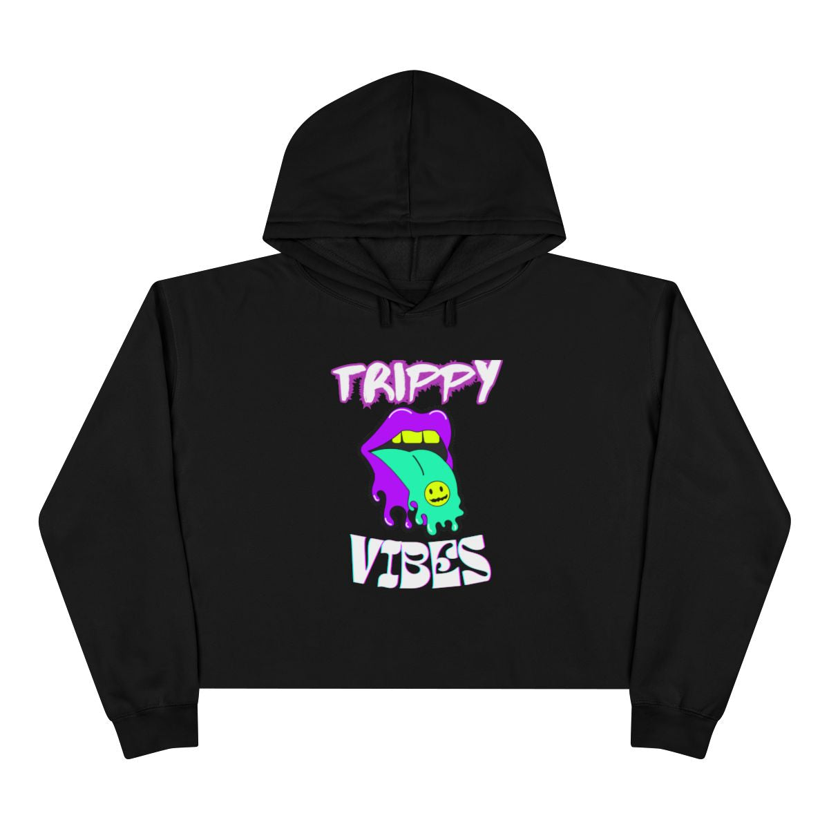 Trippy vibes crop top Hoodie