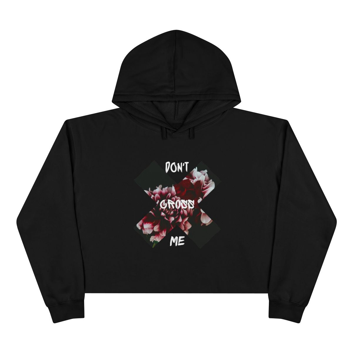 Don’t Cross Me Out Crop Top Hoodie