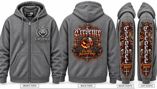 Jack-o-lantern zip up hoodie