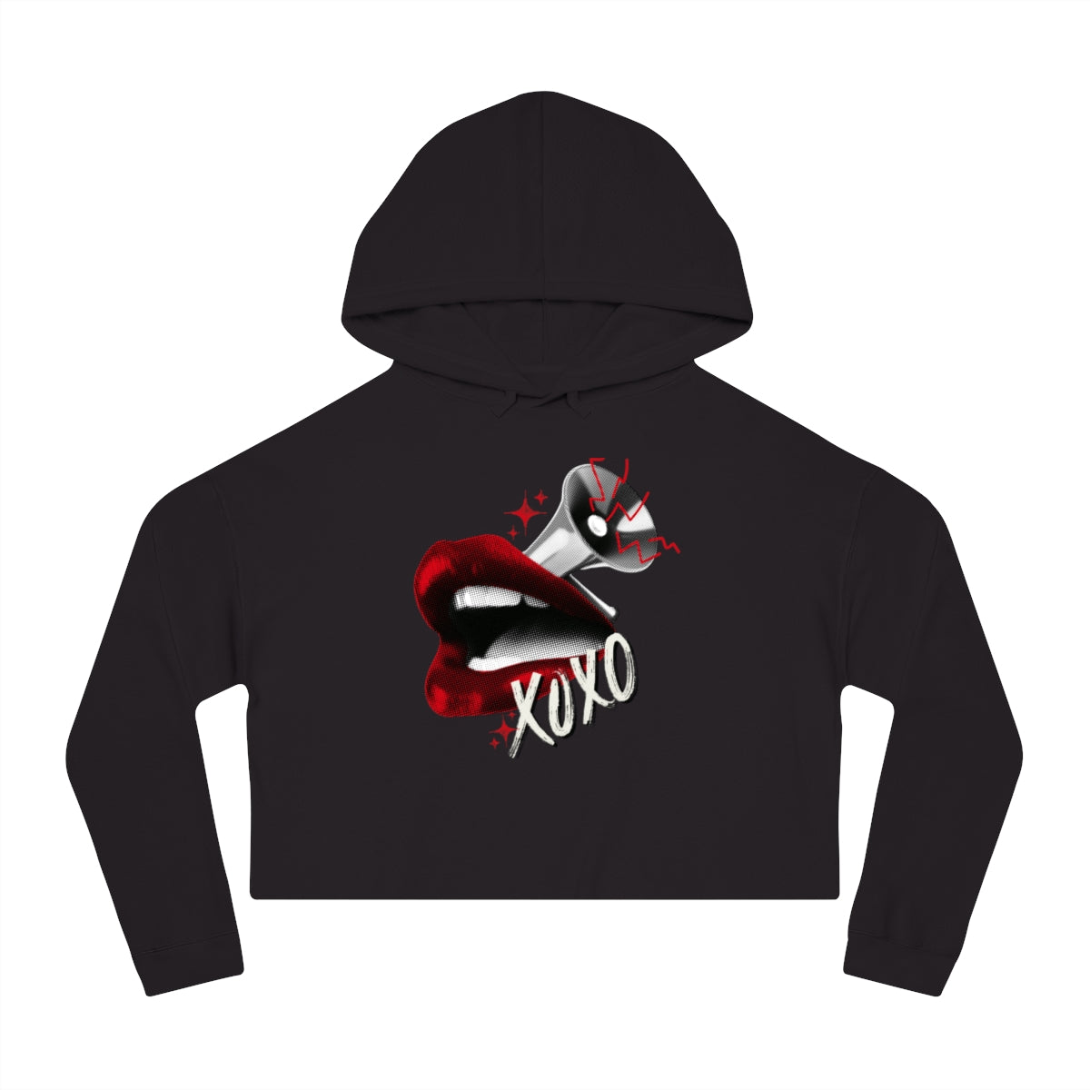 Holla xoxo crop top hoodie