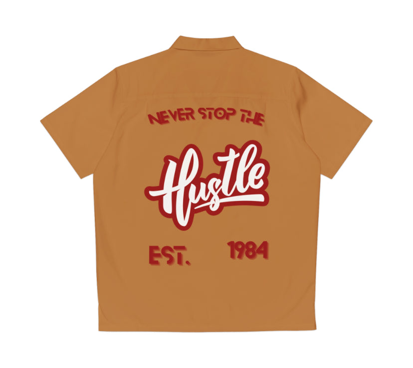 Never Stop The Hustle Botton Up Shirt