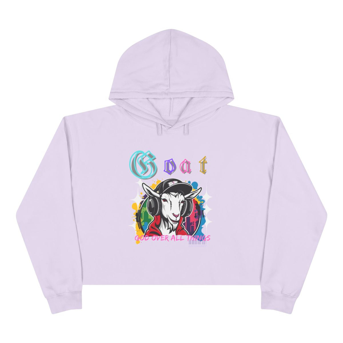 Goat(God over all things I AM ART!!! Crop Hoodie