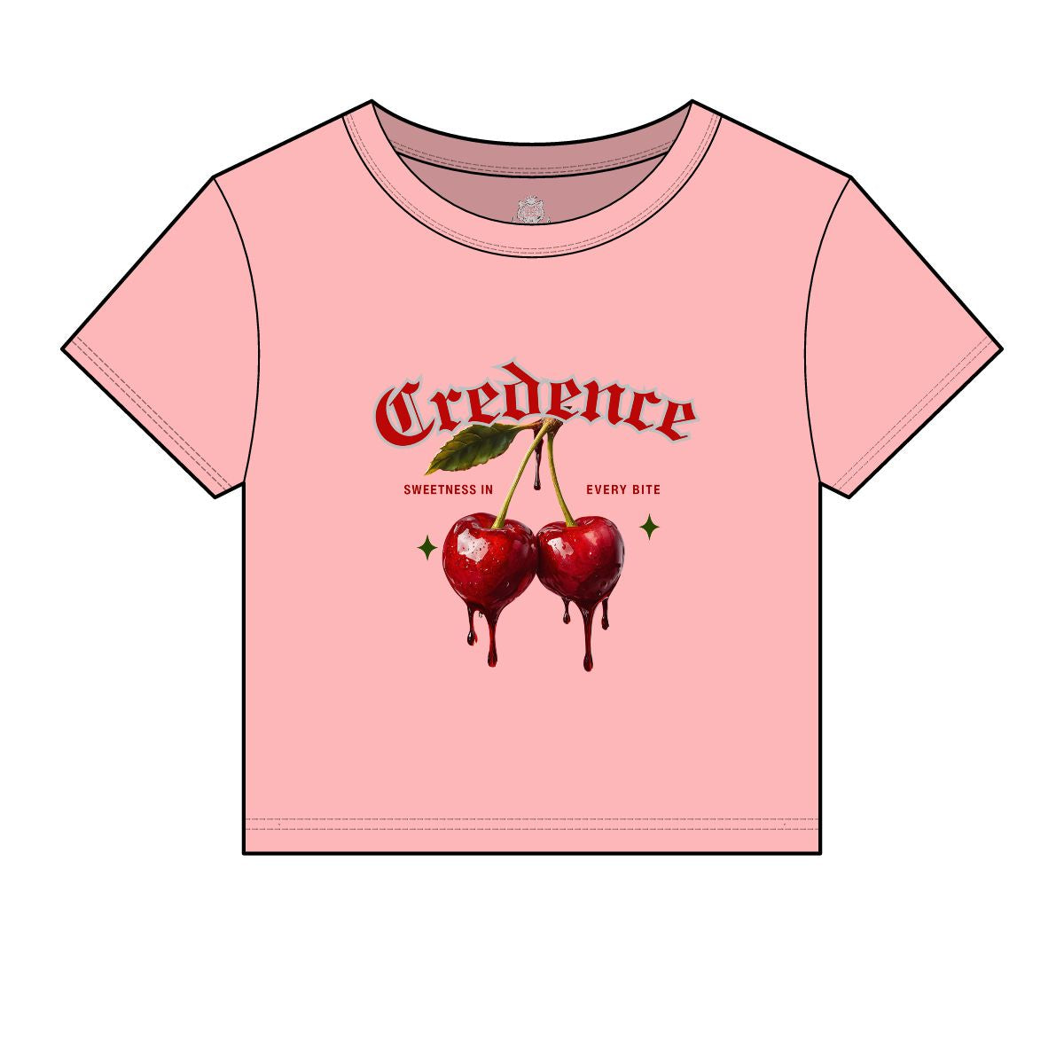 Cherries Women Micro Rib Baby Tee