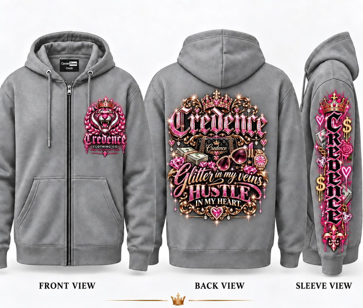 Credence zip up hoodie