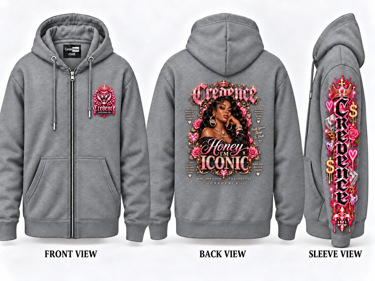 Credence zip up hoodie pink