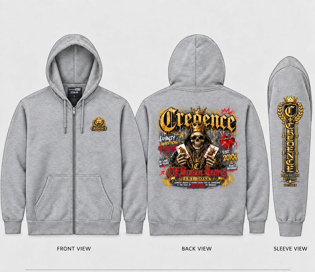 Credence zip up hoodie