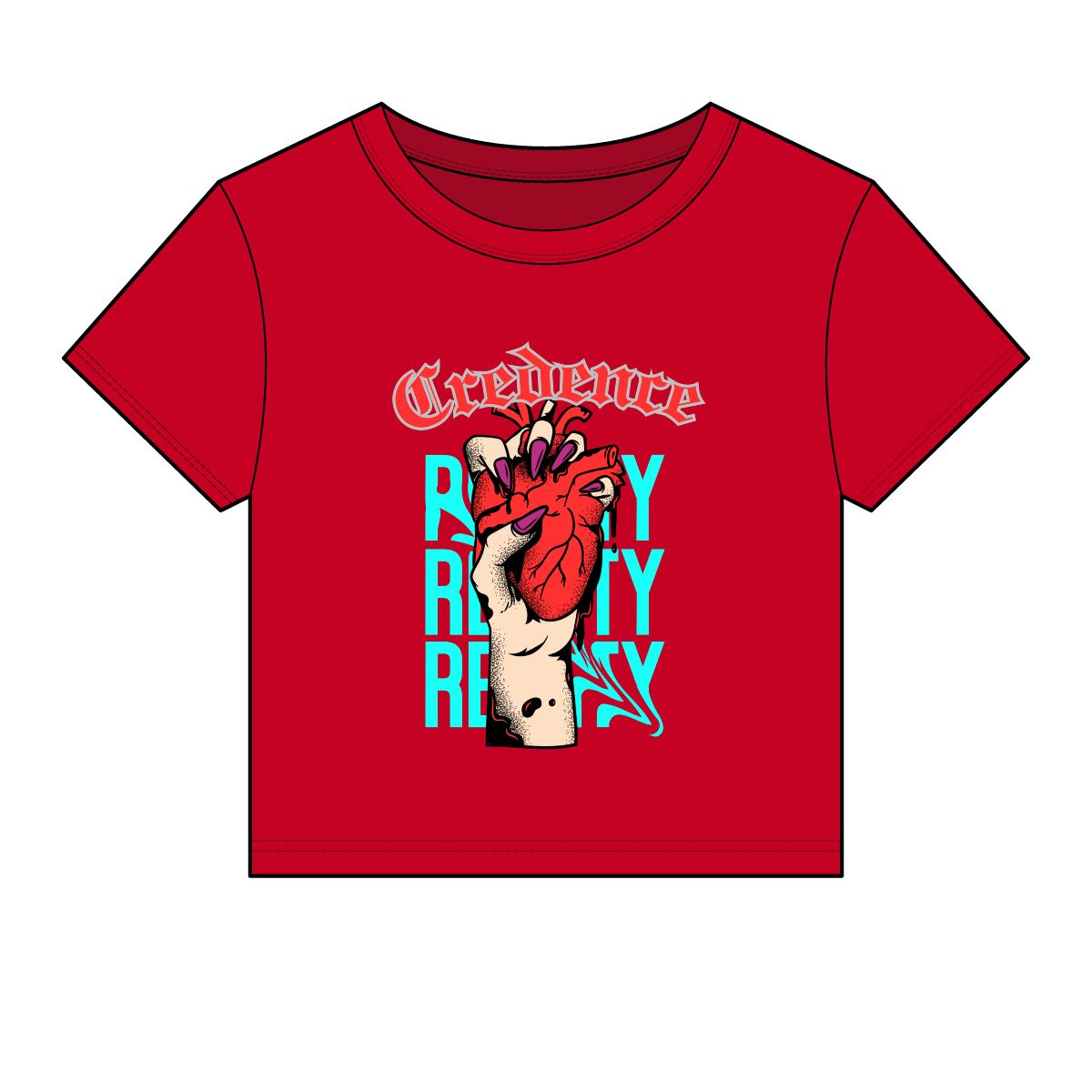 Heartless Woman Micro Rib Baby Tee
