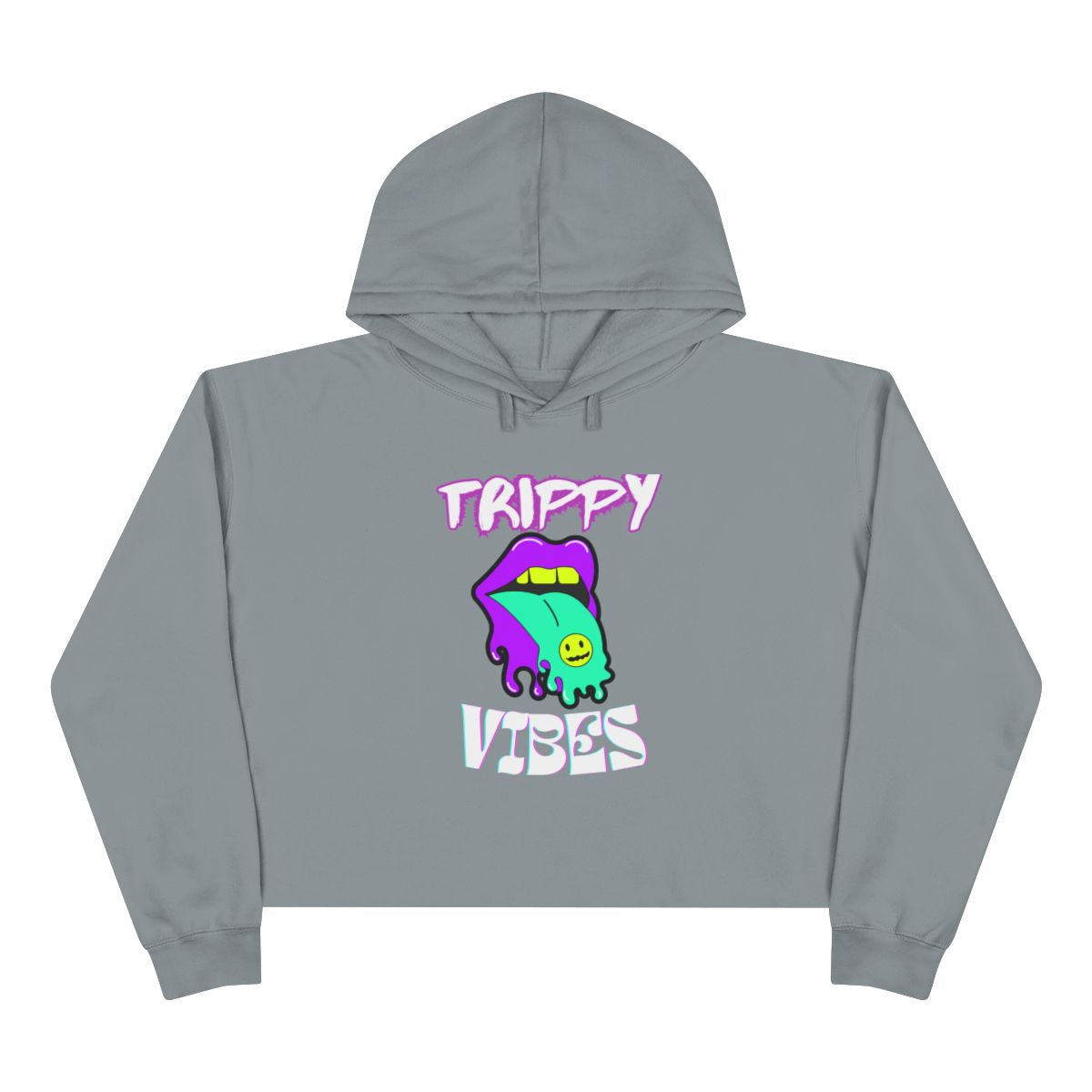Trippy vibes crop top Hoodie