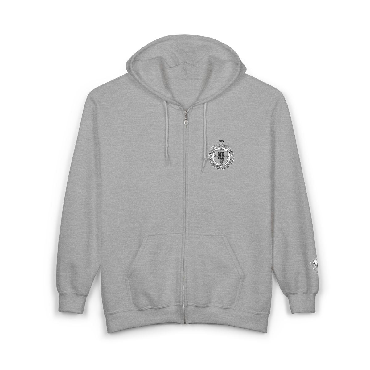Mbdesigns Embroidery zip up hoodie