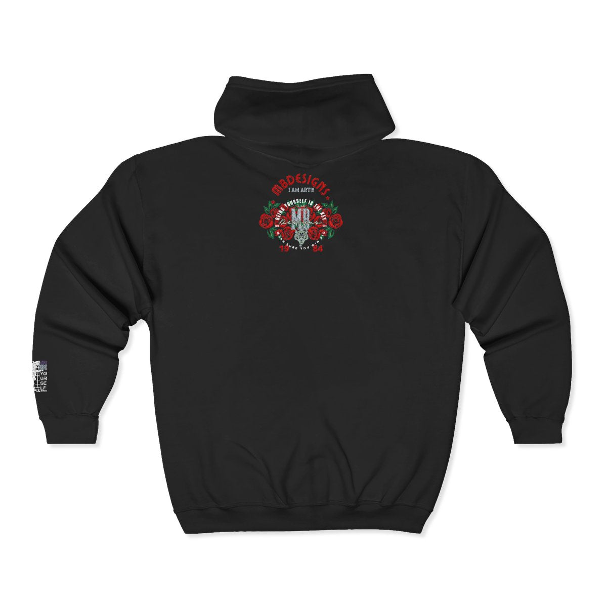 Mbdesigns Embroidery zip up hoodie